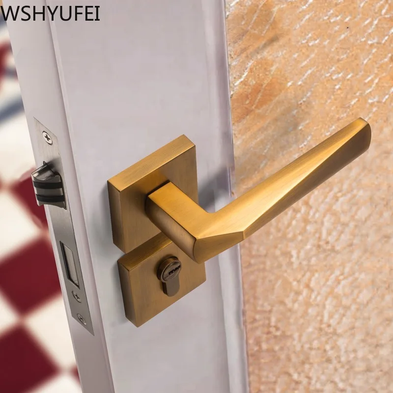  1pcs home high quality door lock modern minimalist bedroom mute door handle indoor room handle lock - 33039189314