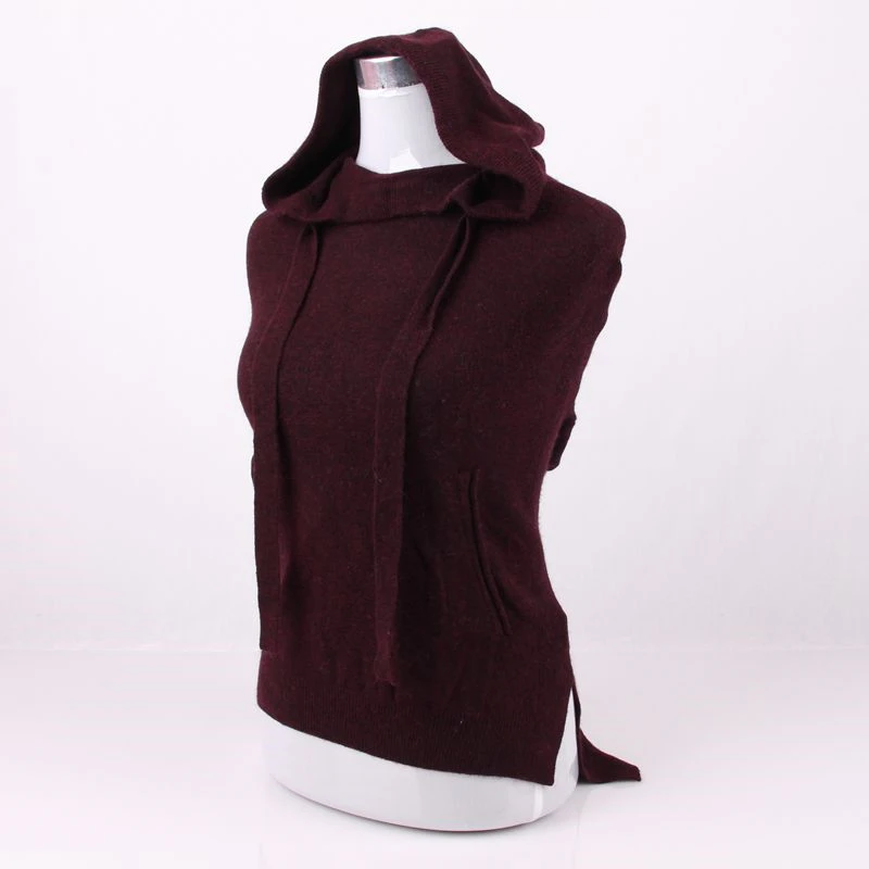 Большой размер 100% козья кашемировая вязаная женская толстовка с капюшоном пуловер нерегулярная длина с открытым подолом S/90-5XL/125 розничная
