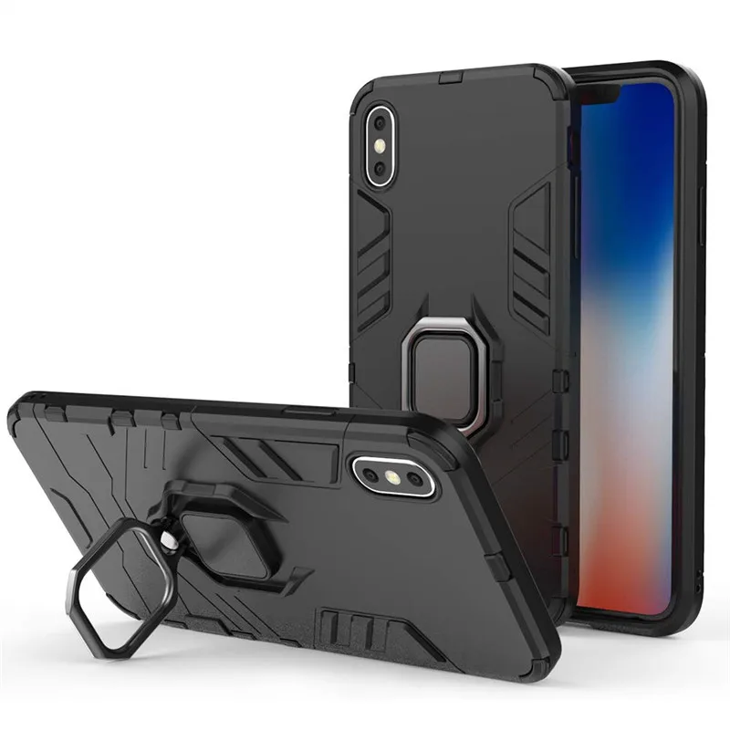 Роскошное кольцо Броня чехол для iPhone 6 7 8 Plus Магнитный Анти осенний