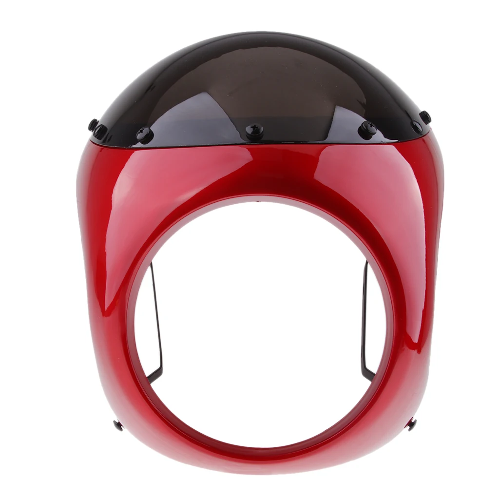 Retro Cafe Racer Style 7'' Headlight Lamp Handlebar Fairing Windshield Universal Less Turbulence Improves Stability