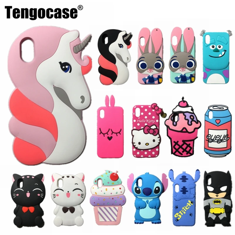 Tengocase 3d cute unicorn cat hello kitty phone case for
