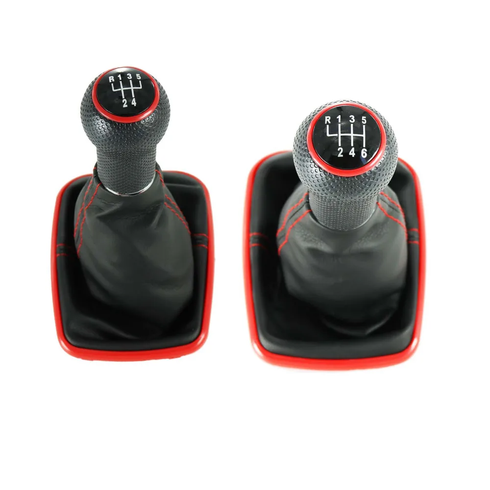 Красная ручка переключения передач для VW BORA JETTA 4 GTI GOlf MK4 2005 2000 2001 2002 2003 2004 2006 5 / 6