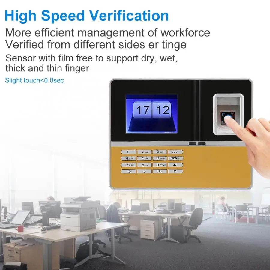 

3.2inch TCP/IP Fingerprint Biometrics Time Attendance Recorder