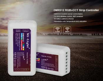 

Milight FUTD02 DMX 512 RGB+CCT Strip Controller DC12V-24V 2.4GHz Led controller FOutput Max. 6A/Channel Total output Max 10A