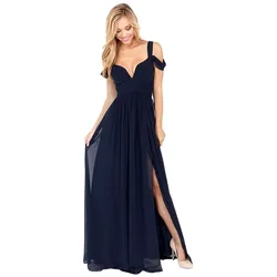 Brand New Summer Floor Length Solid Dinner Sexy Long Dress Elegant Side Slit V Neck Strap Female Gown Dresses Brand New Summer Floor Length Solid Dinner Sexy Long Dress Elegant Side Slit V Neck Strap Female Gown Dresses