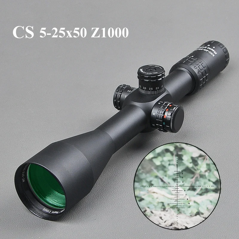 

BAIGISH 5-25x50 Z1000 FFP Sight Hunting Scope Tactical Rifle Scope Side Parallax Adjust Sniper Air Rifle Scope