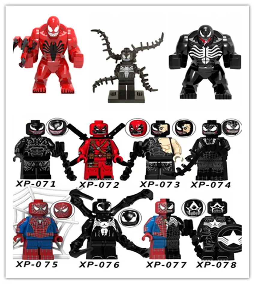 single sale Venom Movie Series Deadpool Spiderman Ironman Super Hero Action Building Blocks figure KT1010 | Игрушки и хобби