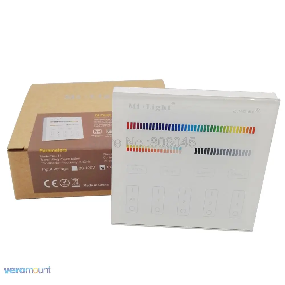Умный контроллер сенсорной панели Milight T1 T2 T3 T4 B1 B2 B3 B4 Одноцветный/CCT/RGBW / RGB + CCT для