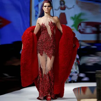 

High quality new red sequins long dress 2019 summer spring sleeveless sexy mesh dress celebrity party costume dress Vestidos