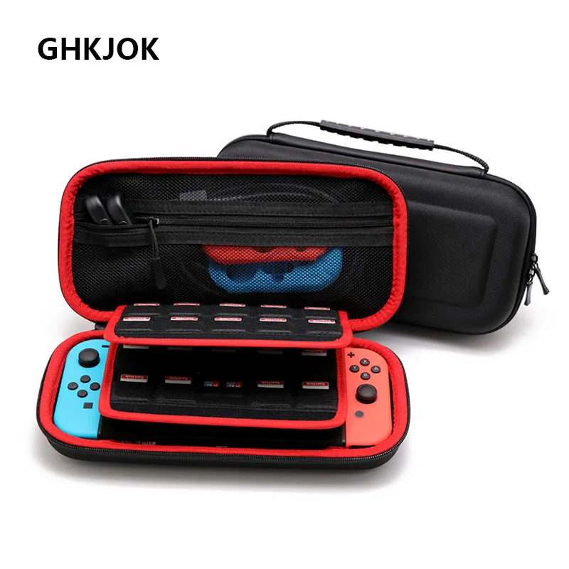 

Nintend switch Protective Storage Cases Cover Screen protector Portable EVA Carry Bags for game cards shell cable Accessories