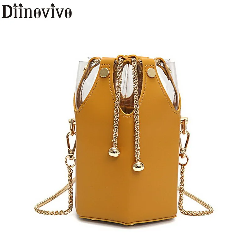 

DIINOVIVO Original Design Bucket Bag Female 2019 New Trend Of Europe American Fashion Rivet Mini Shoulder Crossbody Bag WHDV1043