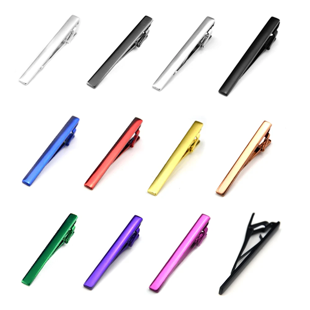 

Men Business Stainless Steel Bright Color Tie Clip Wedding Party Accessories BWTZF0001