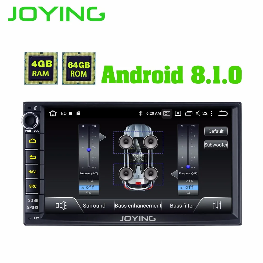 JOYING 2 Din Android 8.1.0 Car Stereo Autoradio 7'' 4GB RAM 64GB ROM Octa Core HD screen Cassette Radio carplay DSP video output