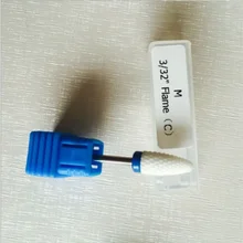 3/3" среднего пламени ногтей сверло инструмент для полировки керамический точильный камень с головкой Электрический Маникюрный резак пилки для ногтей/dhl 20шт