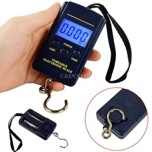 DHL 100 шт портативный мини с ЖК-дисплеем Цифровой дисплей электронный весы крюк весы для багажа(Цвет: черный