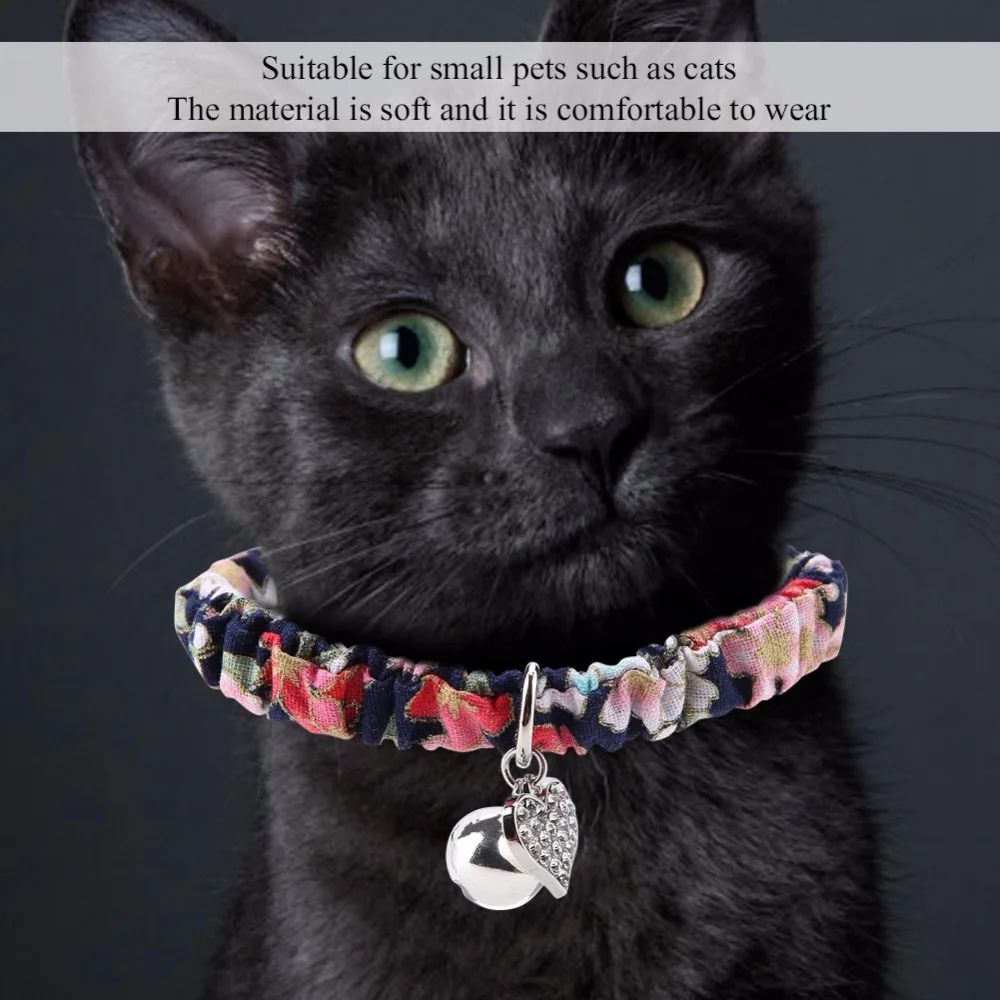 Ошейник для кошек Collier Pour Chat эластичный японский ошейник для кошек с колокольчиком быстрый выпуск поставщик ткань плиссированная элегантная