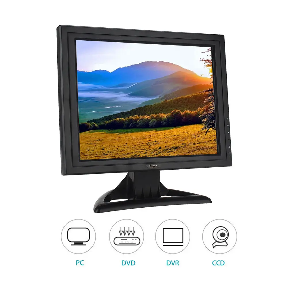 15 &quotCCTV цифровой монитор HD VGA BNC Видео Аудио HDMI с динамиком 500: 1 для CCTV DVD PC D4 lcd