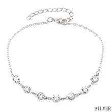 Винтаж Модные прозрачные Ножные браслеты для Для женщин Нержавеющая сталь Чистка загрузки цепи браслет ног Ювелирные изделия