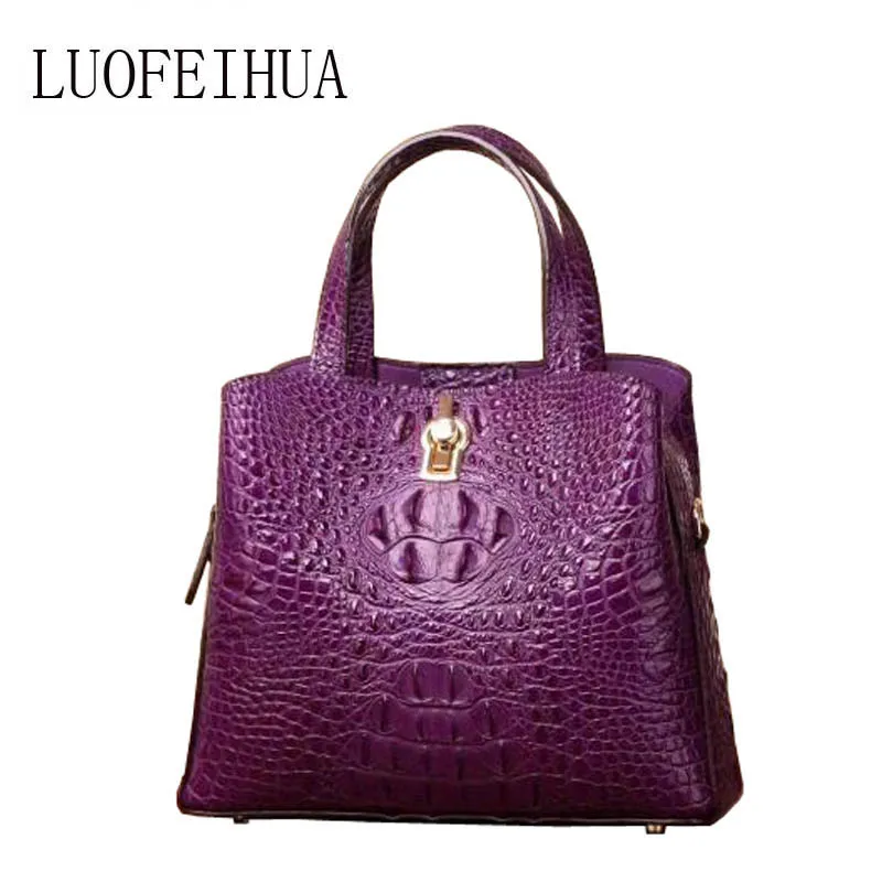 

Genuine Leather women bags for women 2019 new luxury crocodile pattern handbag brand bag handbag women's designer bag
