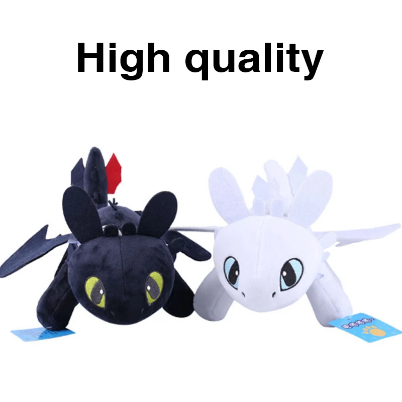 

30cm Two style Toothless light Fury Toys Anime Figure Night Fury Dragon How to Train Your Dragon 3 Plush Doll Toys For Children