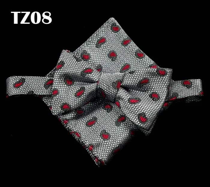 Свадебные галстуки-бабочки для мужчин бабочка Карманный платок подарочный набор черный
