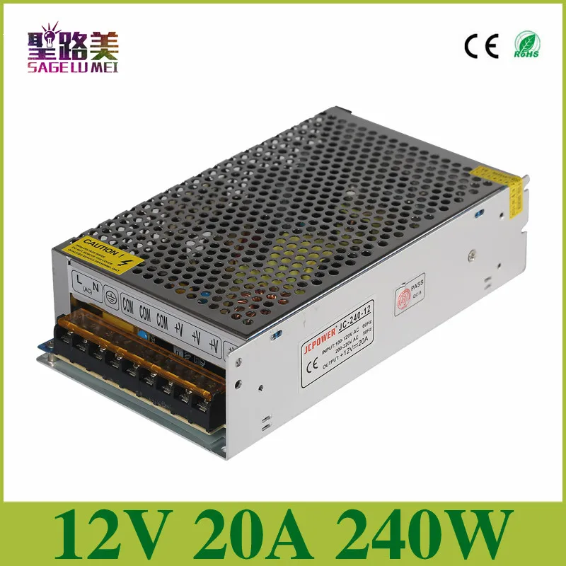 AC 110V~ 220 V-12 v 5A 10A 20A 25A 33A 40A лаборатории трансформатор освещения Светодиодный импульсный источник питания постоянного тока 12V зарядное устройство регулятор