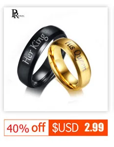 Unique Couple Wedding Rings for Lover Gold Tone Matte Finish Stainless Steel Geometric Alliance Valentine's Day Gifts