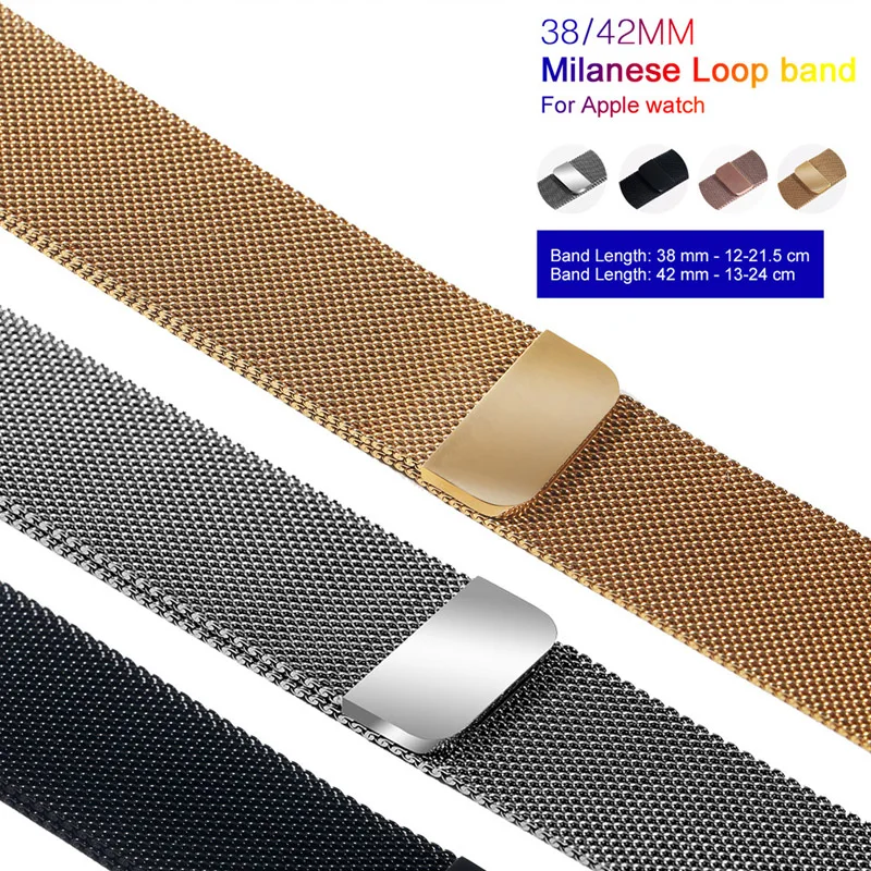 

2019 New Arrival Apple Watch Band Fashion Milanese Magnetic Watch Strap for Apple Watch 1/2/3/4 38mm 40mm 42mm 44mm