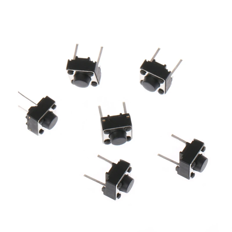 100 pcs 6x6x5mm 2 핀 마이크로 순간 누름 버튼 촉각 스위치 l15