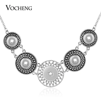 

Vocheng 18mm&12mm Interchangeable Ginger Snap Button Statement Necklace for Women NN-468