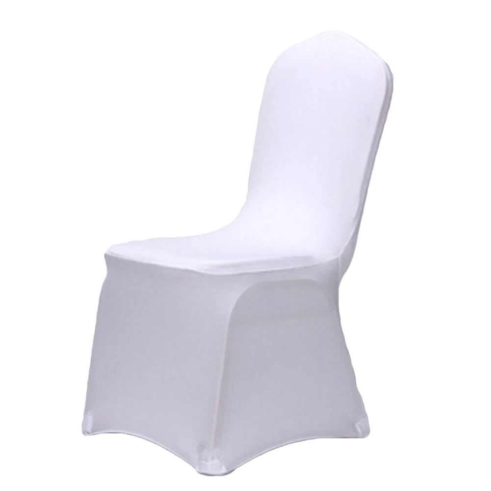 Online Get Cotton Chair Cover White Aliexpress Stretch Elastic White Spandex Wedding Chair Covers For Weddings Banquet Hotel Polyester Fabric