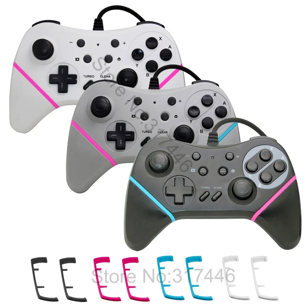 Changeable Color Strips Wired Pro Controller for Nintend Switch Console and PC