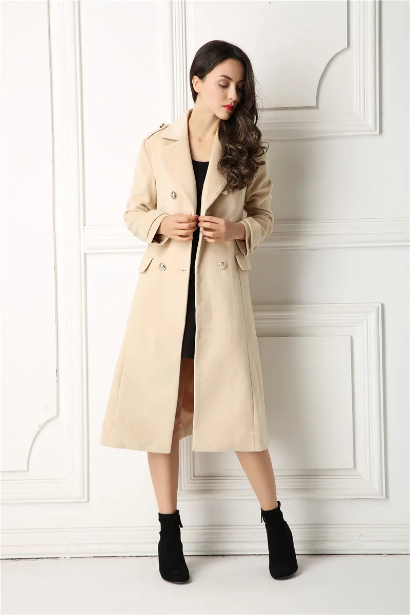 JOLOUN Брендовые женские кашемировые пальто новое поступление осенне-зимняя Длинная шерстяная Верхняя одежда тонкие женские модные куртки