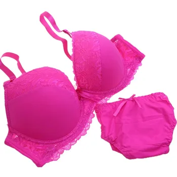 

Fashion Women Push Up Full Print Bra Sets Lingerie Set Appliques Bracelet Sexy Underwear Bra Panty Sets Intimates C D Large Cup