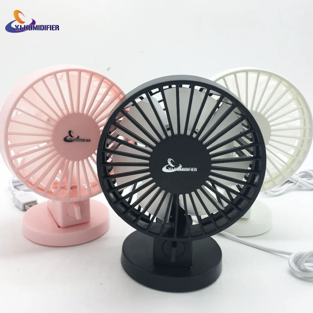 YJ HUMIDIFIER Portable Mini USB Desk Fan Creative Home Office ABS