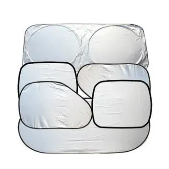 

6Pcs Foldable Car Window Solar Protection Cover Film Car Windshield/Rear Window/Side Window Sun Shade Cover Visor Shield