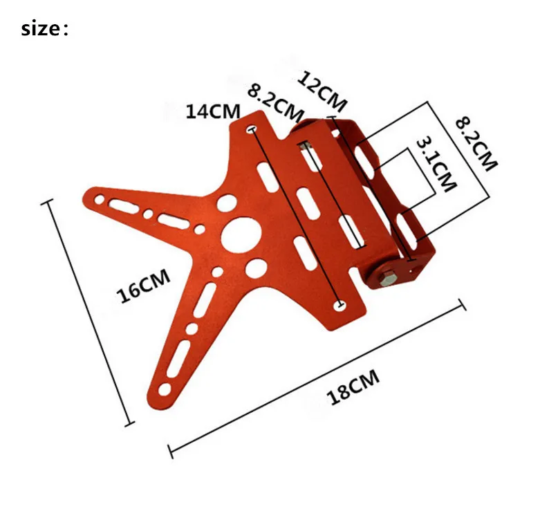Аксессуары для мотоциклов Модифицированная форма Ласточки рамка номерного знака Универсальный номерной знак фиксированный алюминий декоративная рамка