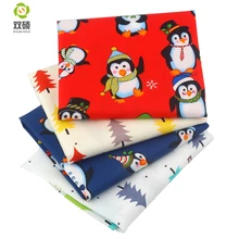 Рождественская серия, ткань с принтом Telas, Лоскутная хлопковая ткань, ткань для шитья, кукольная одежда, тильда, стеганая ткань 40*50 см, 20 шт./лот