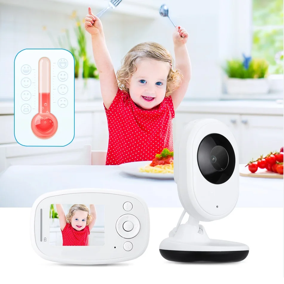 

babykam vigilabebes baby monitor 2.4 inch IR Night Light vision Intercom Lullabies Temperature monitor baby camara vigila bebes