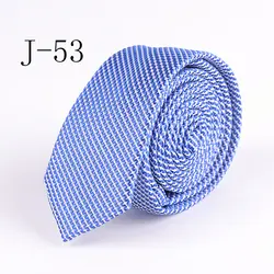 Мода 5 см Дизайн Галстуки фантазии Винтаж однотонные синие Средства ухода за кожей Шеи Галстук высокое качество жаккардовые ткани Gravatas для