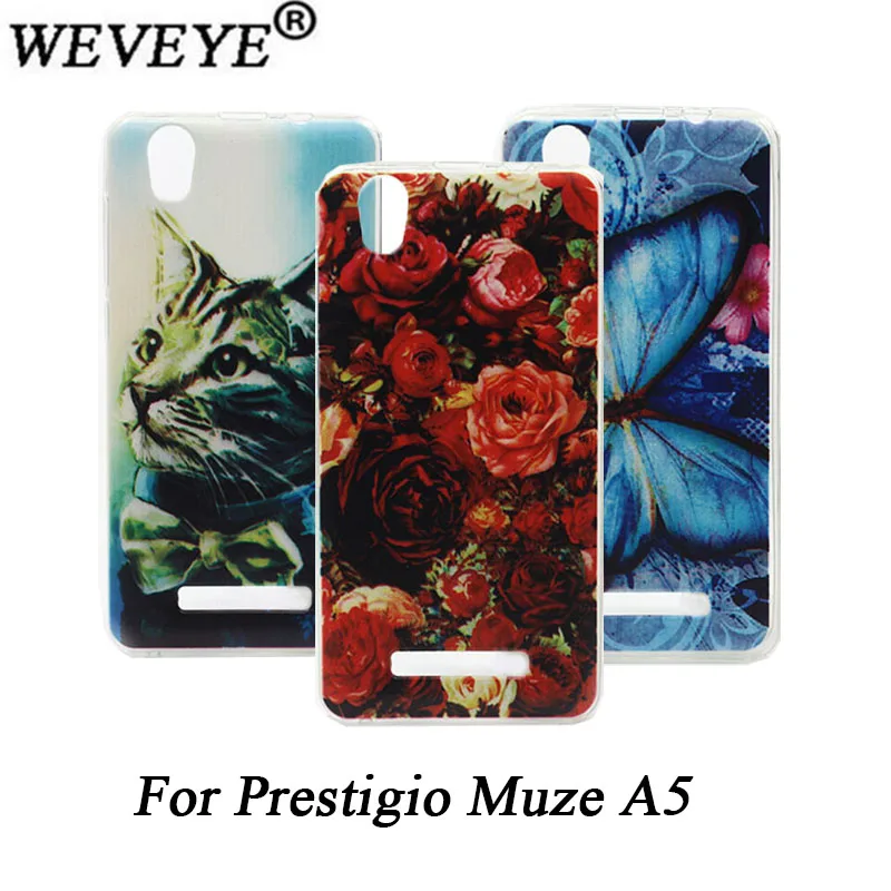 

For Prestigio Muze A5 PSP5502DUO Phone painted case Cat Lion Rose Flower Pattern SOFT TPU Cover case For Prestigio PSP 5502DUO