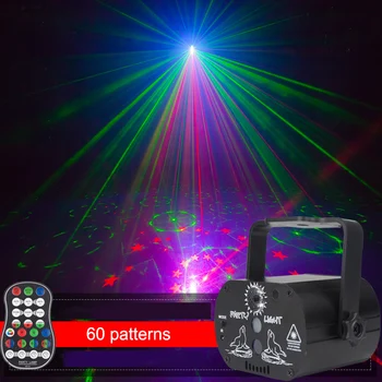 

NEW 60 Patterns Mini DJ disco light Disco Party lights Stage Lighting for Wedding Birthday Charging / USB Type