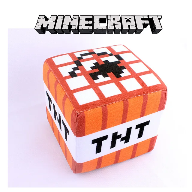 2015 hot 10 cm Minecraft algodón rellenos TNT llavero 