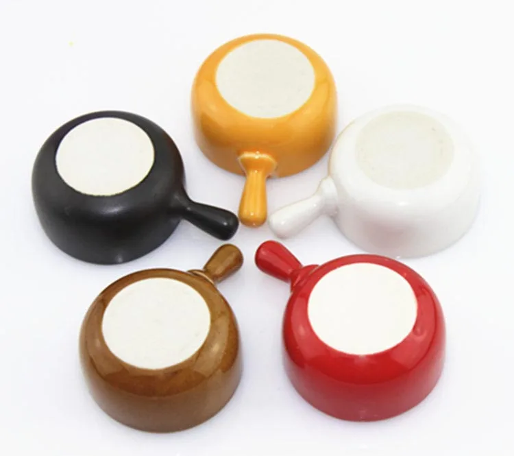 With handle ceramic sauce dish saucer color tableware creative seasoning dishes small plate sauce jam dish ~