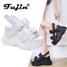 Fujin High Heeled Sandals Female Increased Shoes Thick Bottom Summer 2019 New Women Shoes Wedge with Open Toe Platform Shoes Fujin High Heeled Sandals Female Increased Shoes Thick Bottom Summer 2019 New Women Shoes Wedge with Open Toe Platform Shoes
