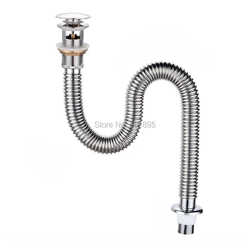 New Fashion Steel and Brass 2 Material for Choice Basin Drain Waste with Strap L17135
