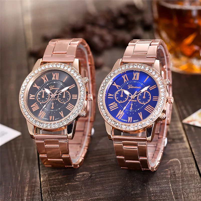 Women watches top brand luxury ladies dress Fashion Simple Watch Steel Strip Watch Women Mechanical Gear Watch Reloj J06#N (11)