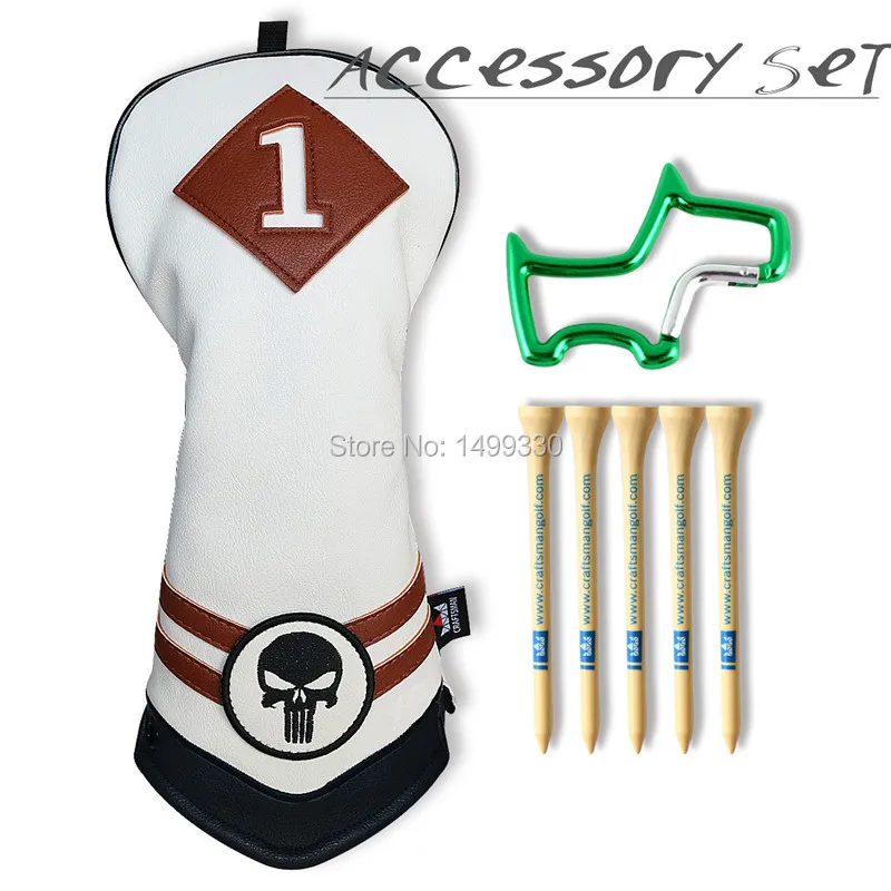 Golf Driver Cover Headcover Big Skull Head Cover Synthetic Pu Leather