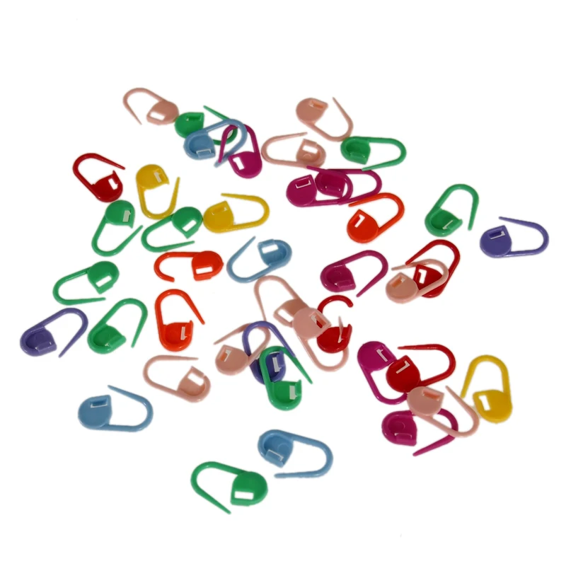 

20/50/100pcs Colorful Plastic Stitch Marker Ring Holders Needle Clip Knitting Crochet Hook Locking Tool Craft DIY Sewing Tools