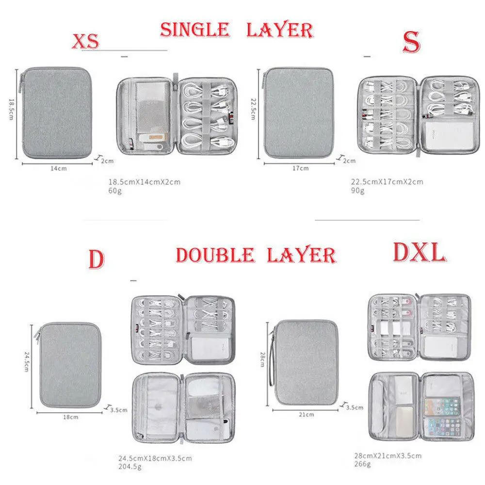 Водонепроницаемый Дорожная сумка для хранения портативная электроника цифровые наушники USB зарядное устройство кабель для передачи данных органайзер, косметичка чехол